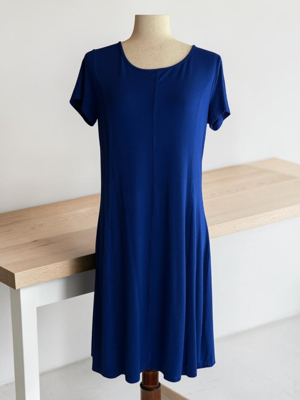 Chico's Cobalt Blue Short-Sleeve Maxi Dress